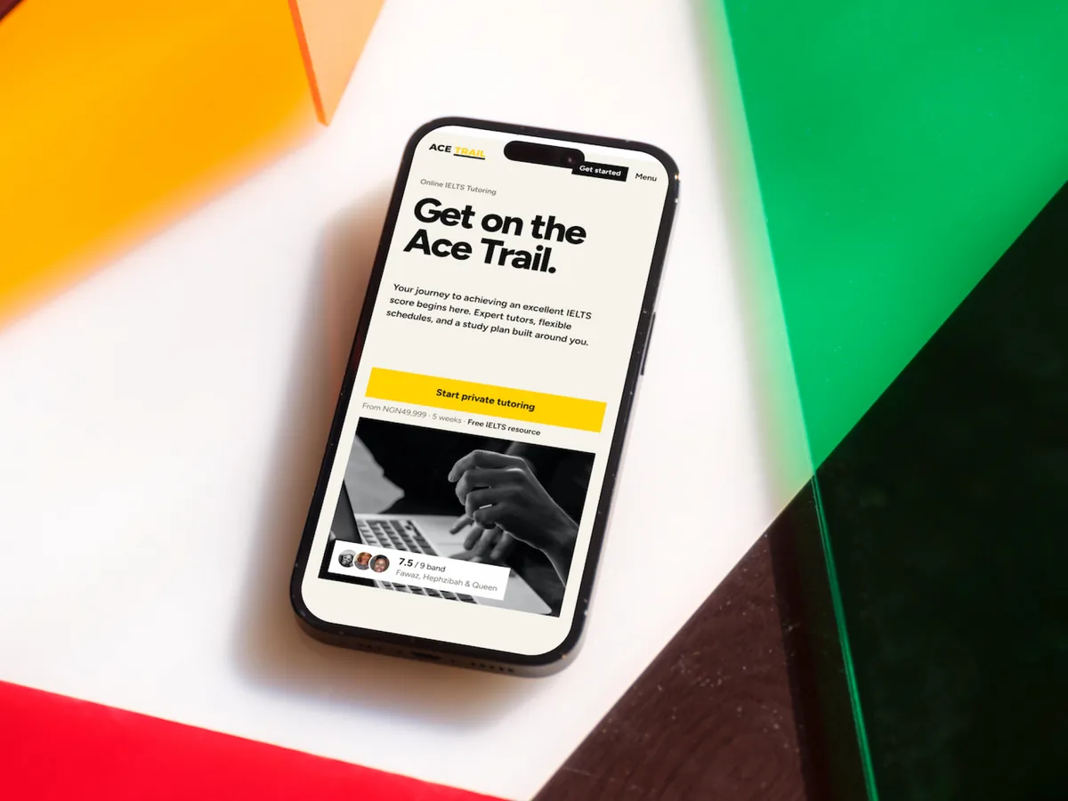 The Ace Trail Tutors homepage on a laptop and on a phone