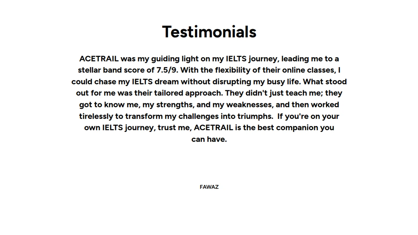 The old testimonials: one quote in a slider